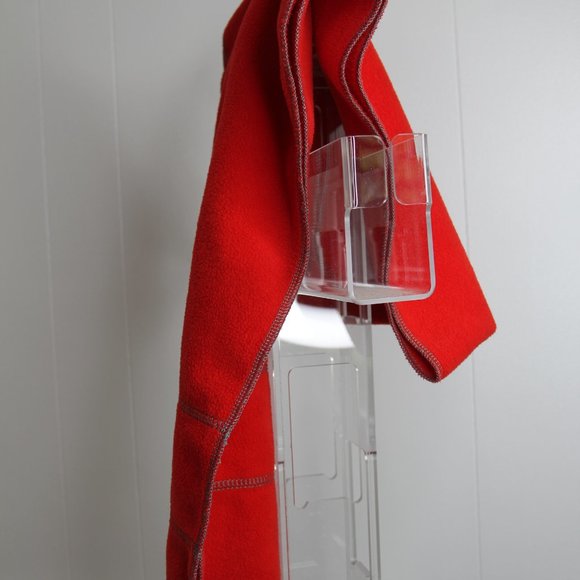 VINTAGE Structure Brand Fleece Scarf 1990's Y2K Red Rare - Picture 5 of 6